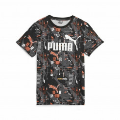 Kids Short Sleeve T-Shirt Puma Ess+ Futureverse Aop Black