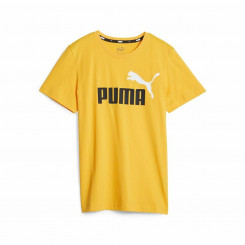 Children's Short Sleeve T-Shirt Puma Ess+ 2 Col Logo Yellow