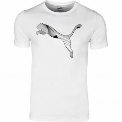 Children's Short Sleeve T-Shirt Puma Active Sports Graphic White