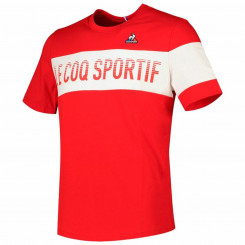Short sleeve T-shirt, men's and women's Le coq sportif N°2 Red