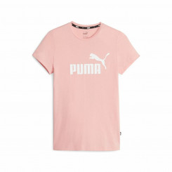 Puma Ess Logo Women's Short Sleeve T-Shirt Light Pink