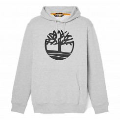 Men's Timberland Kenn Tree Logo Hooded Sweatshirt Light Grey