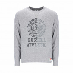 Мужская светло-серая футболка с длинным рукавом Russell Athletic Collegiate