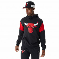 Men's and Women's New Era NBA Color Insert Chicago Bulls Black Sweatshirt Hoodie