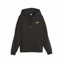 Sweatshirt with hood, women's Puma Ess+ Minimal Gold Black