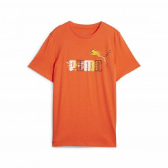 Kids Short Sleeve T-Shirt Puma Ess+ Futureverse Orange