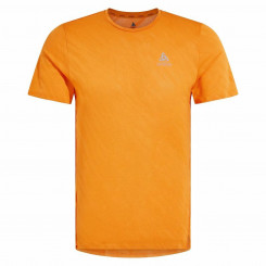 Оранжевая мужская и женская футболка с коротким рукавом Odlo Zeroweight Enginee