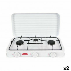 gas stove Algon with lid White 5400 W 55 x 7 x 32 cm (2 units)