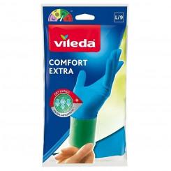 Перчатки рабочие Vileda Confort Extra Blue Green