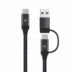 USB laadimisjuhe Ewent EW9918 Must 1 m