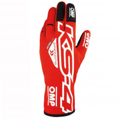 Karting Gloves OMP KS-4 Punane Valge XL