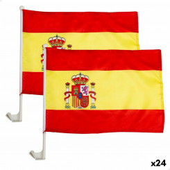 Car flag holder Colorbaby 45 x 30 cm Hispaania 2 Tükid, osad 24 Ühikut