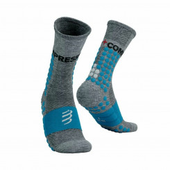 Sports socks Compressport Ultra Trail Blue Grey