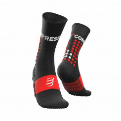 Sports socks Compressport Ultra Trail Black/Red Black