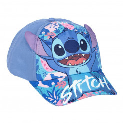 Детская шапочка с ушками Stitch Blue