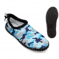 Narrow toe shoes Blue Gray Camouflage