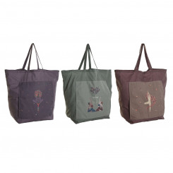 Cloth bag DKD Home Decor Brown Green Burgundy Fabric 68 x 30 x 55 cm (3 Units)