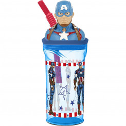 Kõrrega Klaasi Captain America CZ11331 360 ml 3D