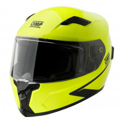 Integral protection helmet OMP CIRCUIT EVO2 Yellow Fluorescent lamp L