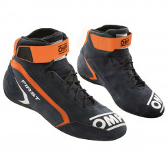 Racing boots OMP First Orange Navy 45 FIA 8856-2018