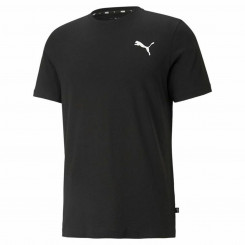 Мужская черная футболка с коротким рукавом с маленьким логотипом Puma Essentials