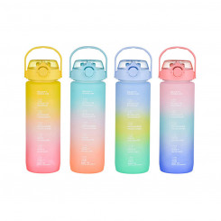 Bottle with Lid and Straw Bewinner Multicolor 600 ml