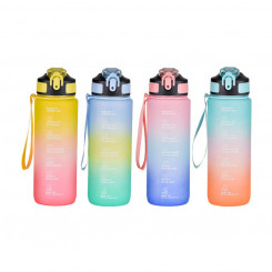Bottle with Lid and Straw Bewinner Multicolor 600 ml