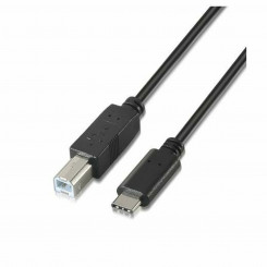 USB-C - USB B Cable Aisens A107-0053 1 m Black