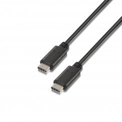 Кабель USB-C Aisens A107-0058 Черный, 3 м