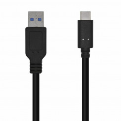 USB A - USB-C Cable Aisens A107-0449 50 cm Black