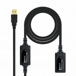 USB Extension cable NANOCABLE 10.01.0212 10 m Black 10 m