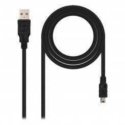 USB 2.0 A-Mini USB B Kaabel NANOCABLE 10.01.0405 (4.5 m) Must