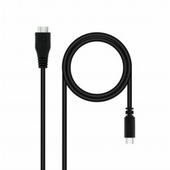 USB cable micro USB NANOCABLE 10.01.1201-BK Black 1 m