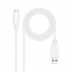 USB-C cable-USB NANOCABLE 10.01.4001-W White 1 m
