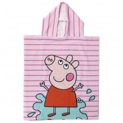 Hooded towel-poncho Peppa Pig Pink 50 x 115 cm