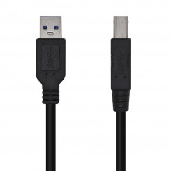 USB cable Aisens A105-0444 2 m Black (1 Unit)