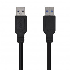 USB cable Aisens A105-0448 3 m Black (1 Unit)