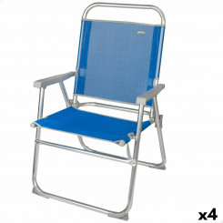Beach chair Aktive Gomera Blue 48 x 88 x 50 cm Aluminum Folding (4 Units)