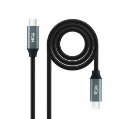 USB-C-kaabel NANOCABLE 10.01.4301-L150 Must 1,5 m 4K Ultra HD