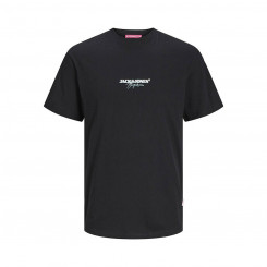 Short Sleeve T-Shirt Men's Jack & Jones JORARUBA PUFF BRANDING TEE SS 12255557 Black