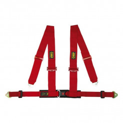 Harness with 4 fastening points OMP ECE Red