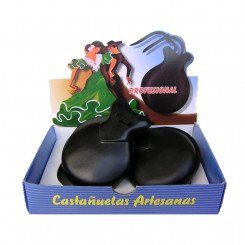 Castanets CASTAÑUELAS-BLK Black (9 x 7 cm)