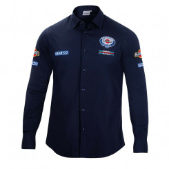 Мужская рубашка с длинным рукавом Sparco Martini Racing, размер L, темно-синяя