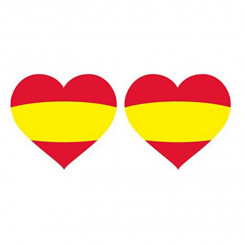 Наклейки Флаг Испании (2 шт.) Сердце