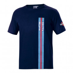 Men’s Short Sleeve T-Shirt Sparco Martini Racing Navy Blue (Size S)