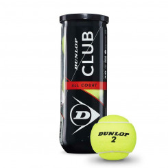 Теннисные мячи D TB CLUB AC 3 PET Dunlop 601334 3 шт. (Натуральный каучук)