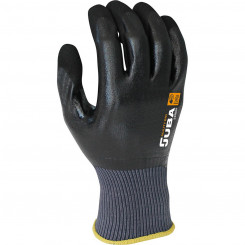 Work Gloves JUBA Nylon Nitrile Black