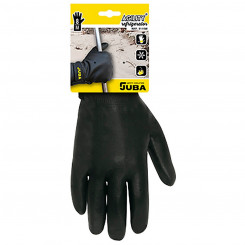 Work Gloves JUBA Fleece Lining Nitrile Cold Black