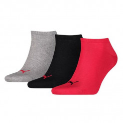 Спортивные носки до щиколотки Puma SNEAKER (3 пары) Серый Черный Красный Многоцветный