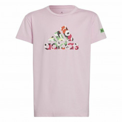 Детская футболка с коротким рукавом Adidas x Marimekko Pink